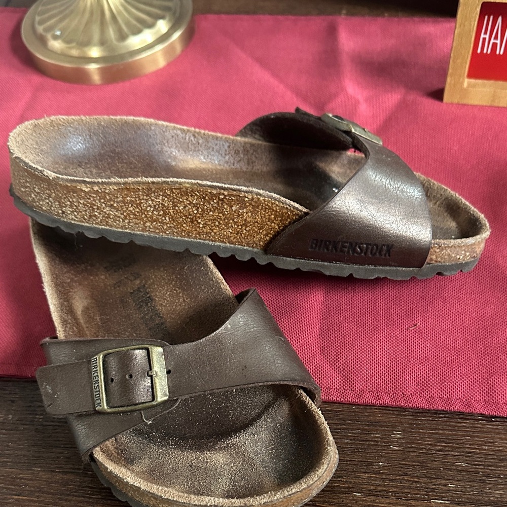 Birkenstock Dark Brown Leather Sandals - Picture 3 of 3